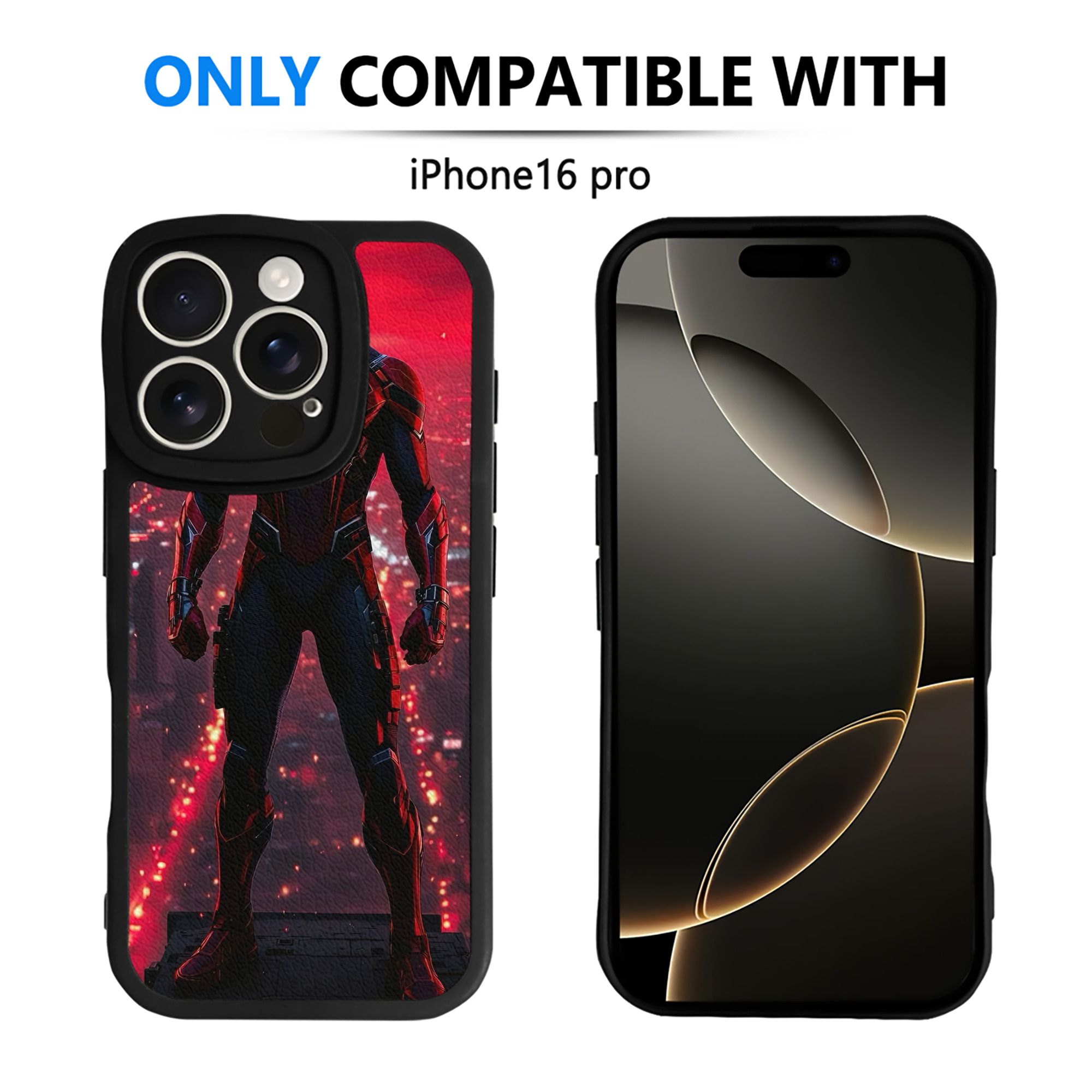 （画像用） Spider Man スパイダーマン 【iPhone 16シリーズ対応】シリコンスマホケース（レザー調） 材質：シリコン